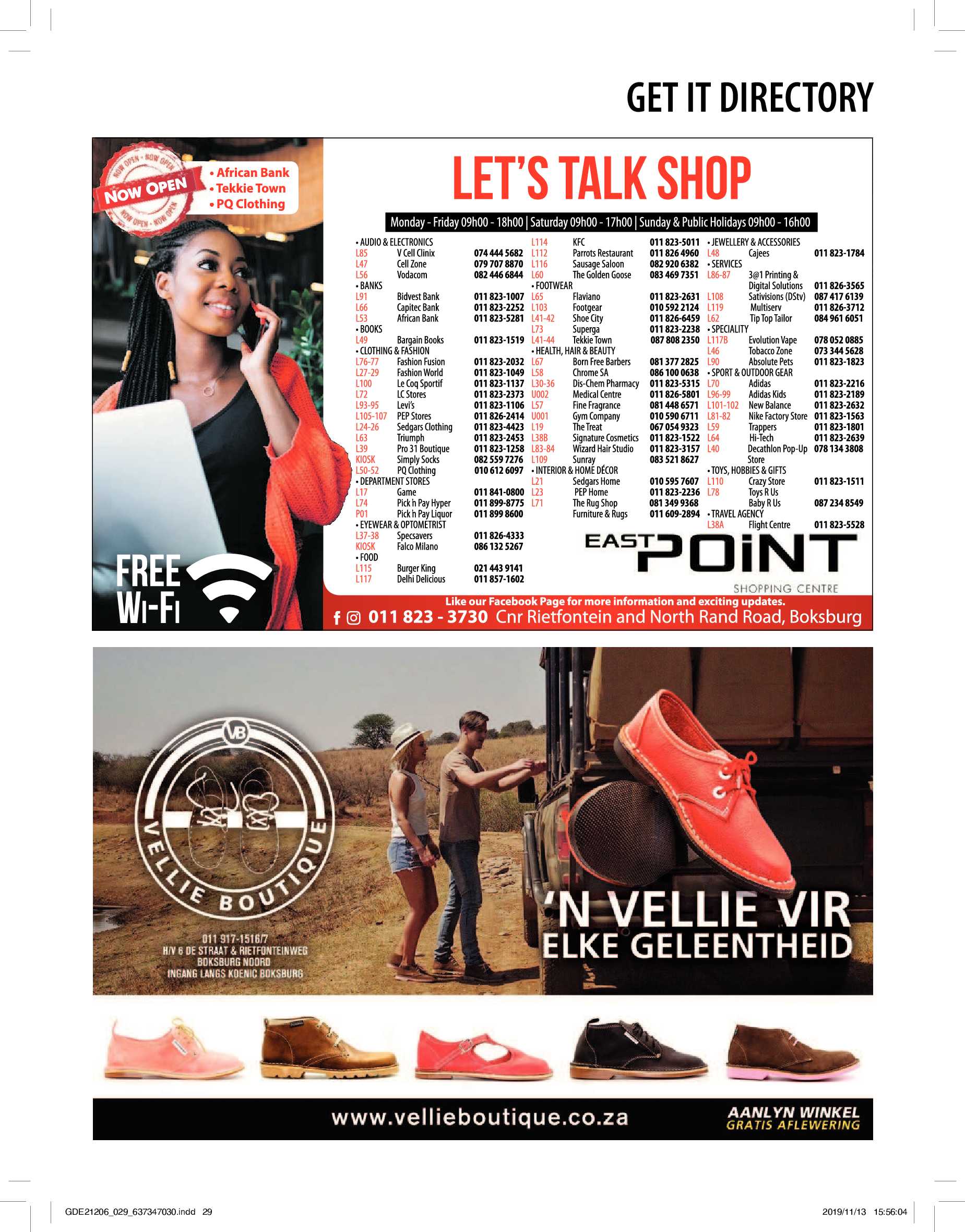 Get It Joburg East DECEMBER/JANUARY 2019/2020 page 29