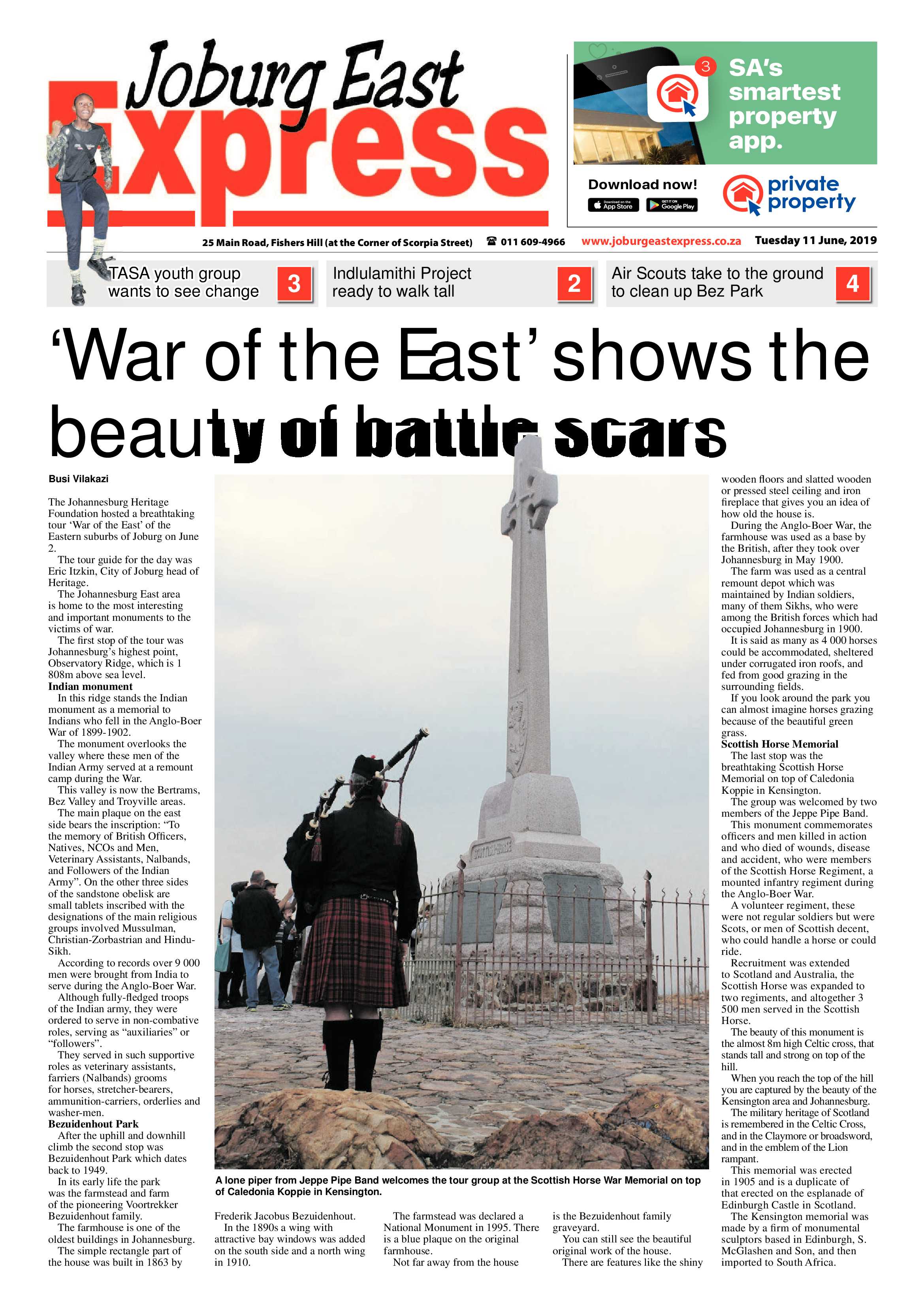 Joburg East Express 11 June 2019 page 1